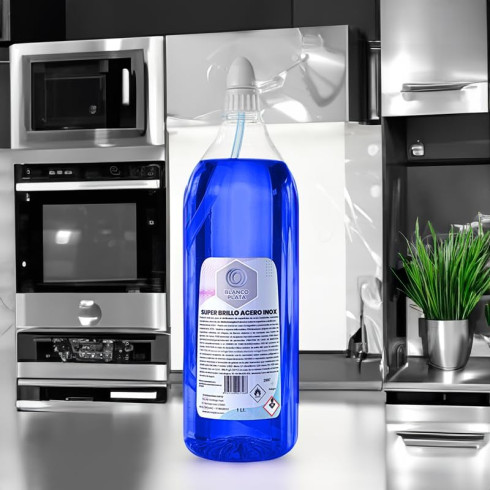 SUPER BRILLO ACERO INOX BLANCOPLATA 1L