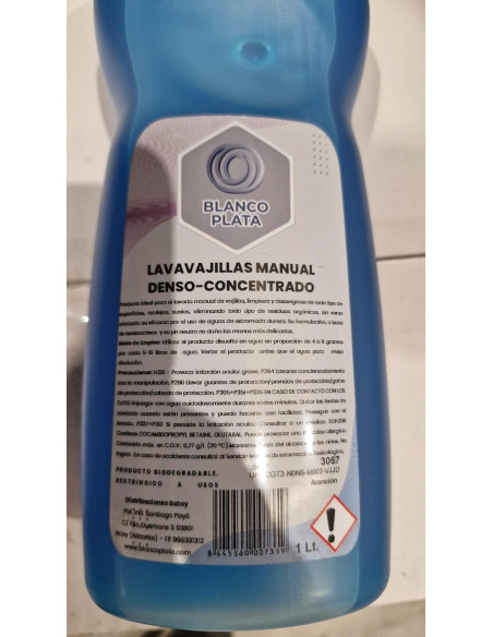 LAVAVAJILLAS MANUAL DENSO-CONCENTRADO BLANCOPLATA 1L 1 UNIDAD