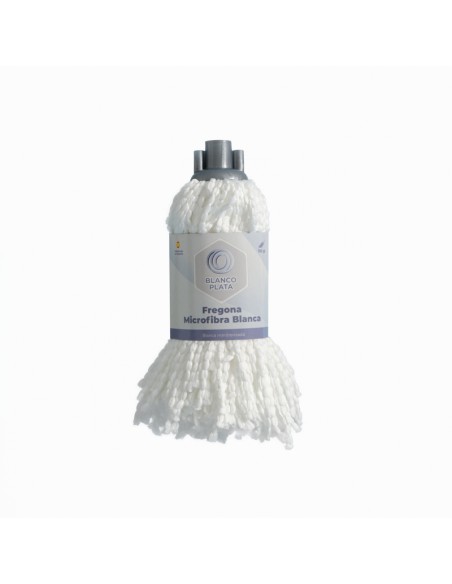FREGONA MICROFIBRA BLANCA MINITRENZADA 160GR BLANCOPLATA