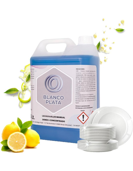 LAVAVAJILLAS MANUAL DENSO-CONCENTRADO BLANCOPLATA 5L