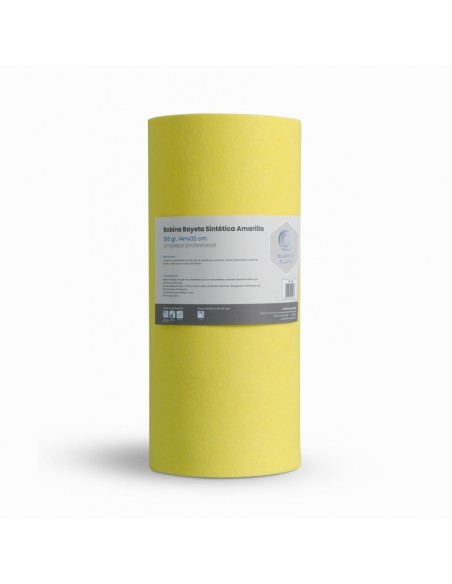 BOBINA BAYETA AMARILLA BLANCOPLATA 180GR 14MX32CM