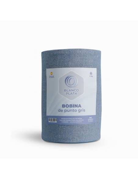 BOBINA PUNTO GRIS 3KG BLANCOPLATA