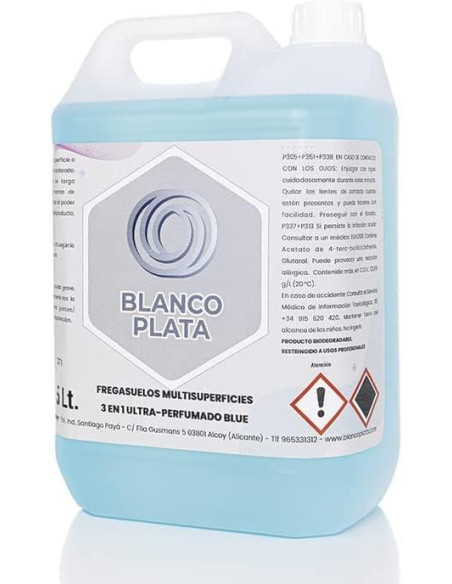 FREGASUELOS MULTISUPERFICIES 3 EN 1 ULTRAPERFUMADO BLUE BLANCOPLATA 5L