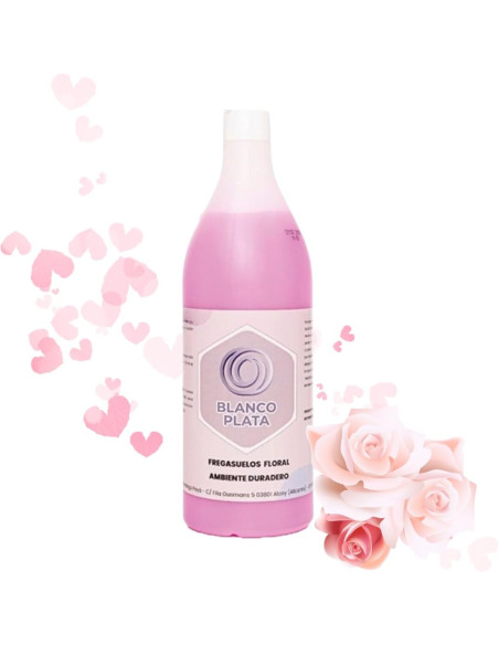 FREGASUELOS FLORAL AMBIENTE DURADERO BLANCOPLATA 1 LITRO