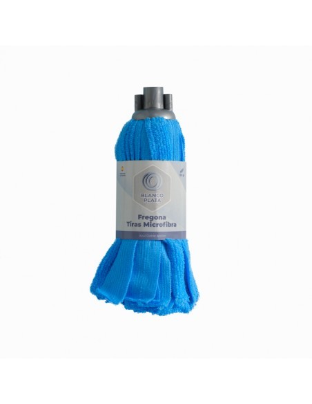 FREGONA TIRAS MICROFIBRA AZUL DOBLE ACCIÓN 150GR BLANCOPLATA