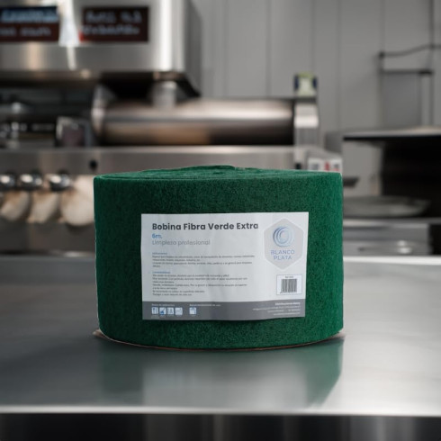 BOBINA FIBRA VERDE EXTRA BLANCOPLATA 6M