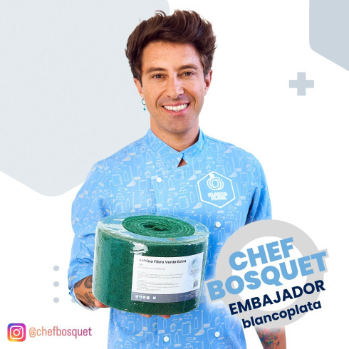 BOBINA FIBRA VERDE EXTRA BLANCOPLATA 6M