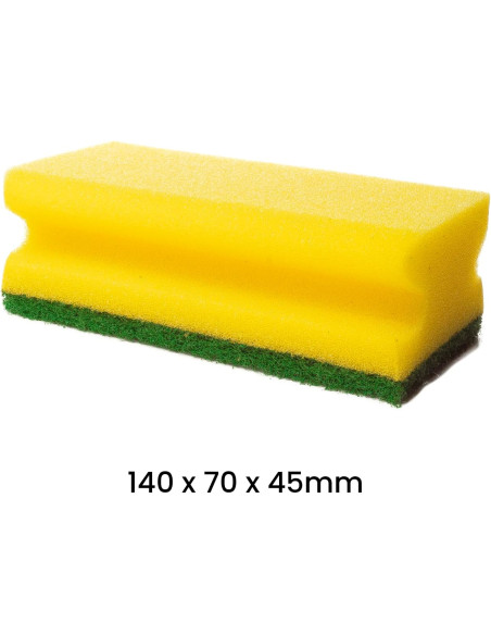 ESPONJA PROTECTORA UÑAS+FIBRA VERDE EXTRA BLANCOPLATA 6 UNIDADES