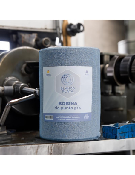 BOBINA PUNTO GRIS 3KG BLANCOPLATA