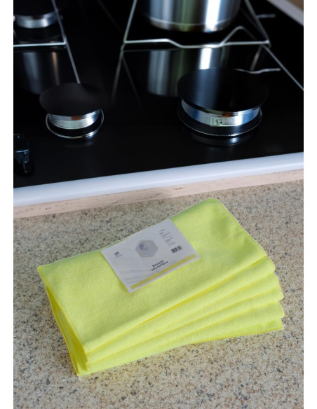 BAYETA MICROFIBRA AMARILLA MULTISUPERFICIES 40X30CM BLANCOPLATA 6 UNIDADES