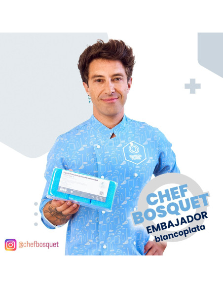 ESPONJA PROTECTORA UÑAS+ FIBRA BLANCA SOFT BLANCOPLATA 7X9CM 6 UNIDADES