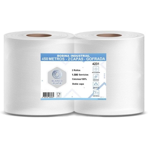 BOBINA INDUSTRIAL 500M 2 CAPAS...
