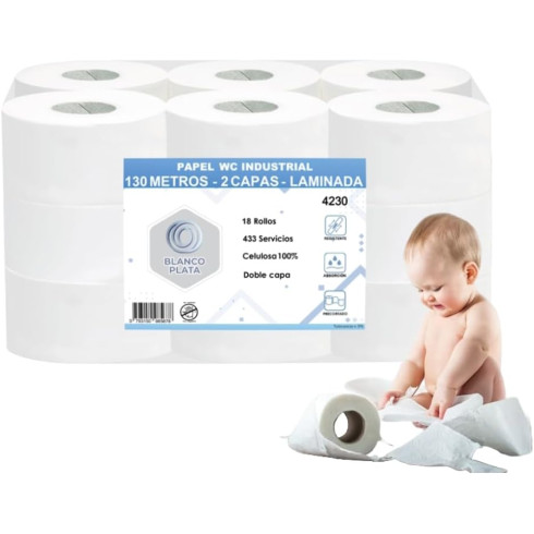 PAPEL WC INDUSTRIAL 130M 2 CAPAS...