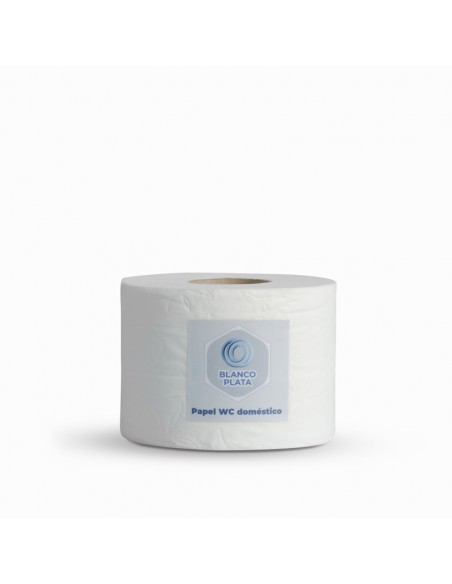 PAPEL WC DOMÉSTICO 60 2 CAPAS GOFRADO PASTA PURA BLANCOPLATA 60 ROLLOS DE 483 SERVICIOS