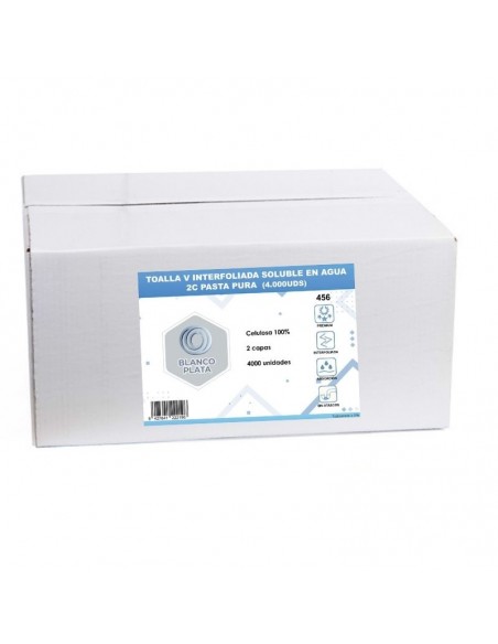 TOALLA ENGARZADA PLEGADA EN V SOLUBLE 2C 4000 UNIDADES
