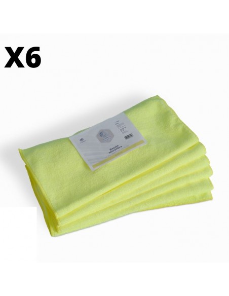 BAYETA MICROFIBRA AMARILLA MULTISUPERFICIES 40X30CM BLANCOPLATA 6 UNIDADES