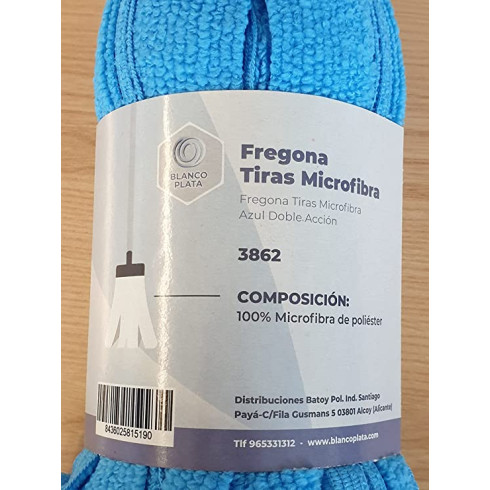 FREGONA TIRAS MICROFIBRA AZUL DOBLE...