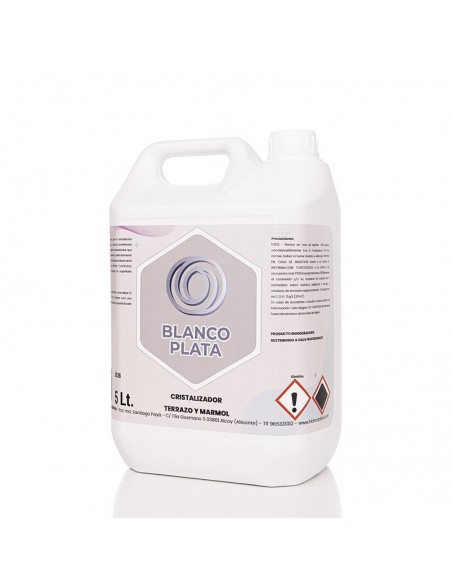 CRISTALIZADOR TERRAZO Y MARMOL BLANCOPLATA 5L