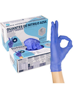 GUANTE NITRILO AZUL SOFT...