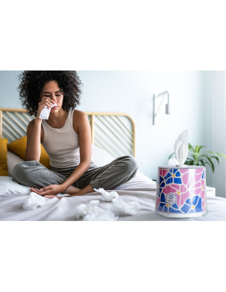 Caja para pañuelos y servilletas Blancoplata Softnap 10 diseños intercambiables incluye recambio con 400 servilletas ecológicas