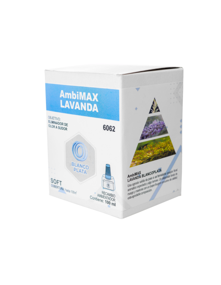 RECAMBIO AMBIMAX FRAGANCIA LAVANDA SOFT 100ML 30 DÍAS DE DURACIÓN. ELIMINA EL OLOR A SUDOR