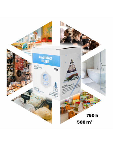 RECAMBIO AMBIMAX FRAGANCIA BEBE PLUS 100ML 30 DÍAS DE DURACIÓN. INFANTIL, ELIMINA LOS MALOS OLORES.