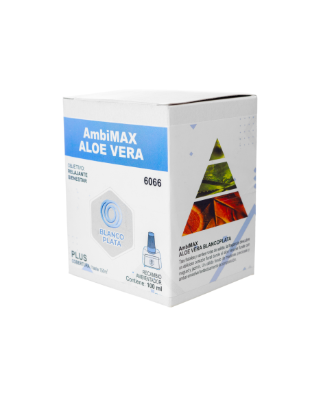RECAMBIO AMBIMAX FRAGANCIA ALOE VERA PLUS 100ML 30 DÍAS DURACIÓN. RELAJANTE Y BIENESTAR
