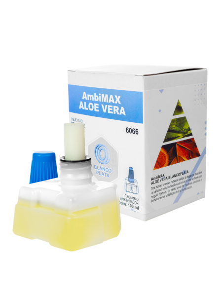 RECAMBIO AMBIMAX FRAGANCIA ALOE VERA PLUS 100ML 30 DÍAS DURACIÓN. RELAJANTE Y BIENESTAR