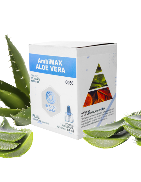 RECAMBIO AMBIMAX FRAGANCIA ALOE VERA PLUS 100ML 30 DÍAS DURACIÓN. RELAJANTE Y BIENESTAR