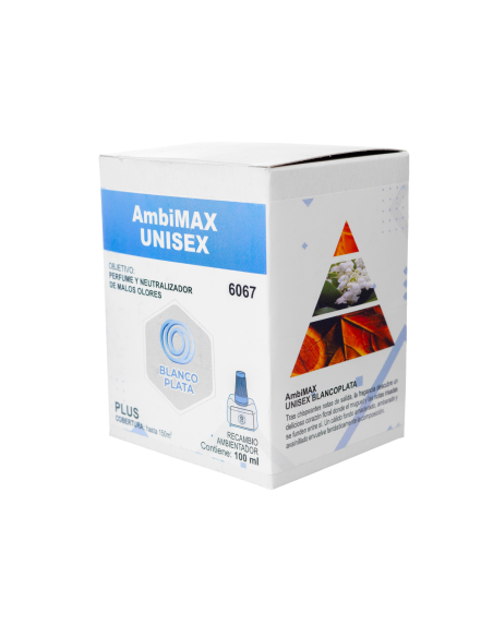 RECAMBIO AMBIMAX FRAGANCIA UNISEX PLUS 100ML 30 DÍAS DE DURACIÓN. PERFUMA Y NEUTRALIZA MALOS OLORES
