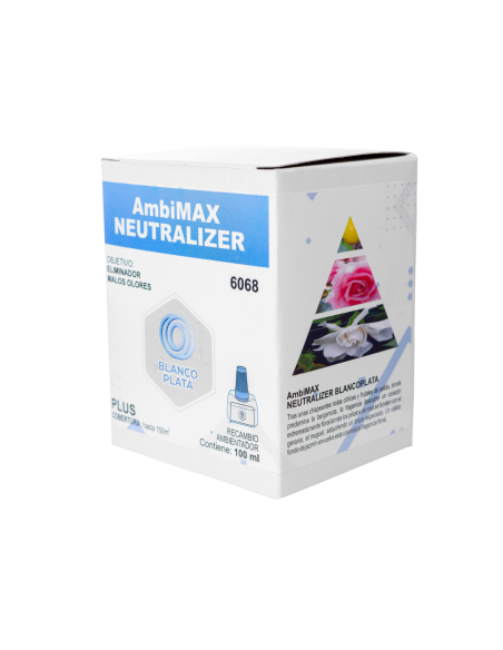 RECAMBIO AMBIMAX FRAGANCIA NEUTRALIZER PLUS 100ML 30 DÍAS DE DURACIÓN. ELIMINA LOS MALOS OLORES.