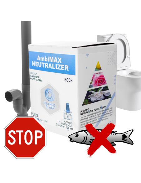 RECAMBIO AMBIMAX FRAGANCIA NEUTRALIZER PLUS 100ML 30 DÍAS DE DURACIÓN. ELIMINA LOS MALOS OLORES.