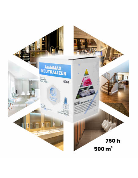 RECAMBIO AMBIMAX FRAGANCIA NEUTRALIZER PLUS 100ML 30 DÍAS DE DURACIÓN. ELIMINA LOS MALOS OLORES.