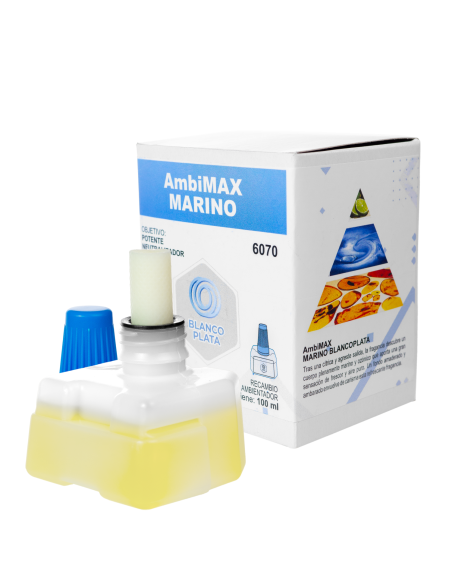 RECAMBIO AMBIMAX FRAGANCIA MARINO EXTREM 100ML 30 DÍAS DE DURACIÓN. FRESCOR Y NEUTRALIZADOR DE MALOS OLORES