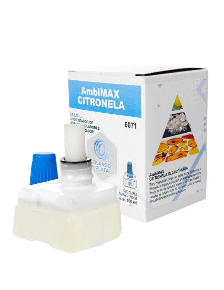 RECAMBIO AMBIMAX FRAGANCIA CITRONELLA EXTREM 100ML 30 DÍAS DE DURACIÓN. ANTI-MOSQUITOS E INSECTOS VOLADORES
