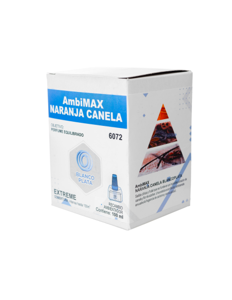 RECAMBIO AMBIMAX FRAGANCIA NARANJA-CANELA EXTREM 100ML 30 DÍAS DE DURACIÓN. PERFUME EQUILIBRADO