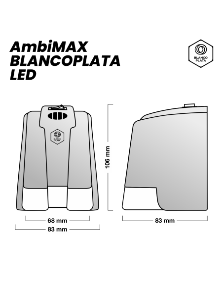 AMBIENTADOR ELÉCTRICO PROFESIONAL AMBIMAX CON LUZ LED GRANDES SUPERFICIES, OFICINAS, COMERCIOS HOTELES HASTA 500 M3