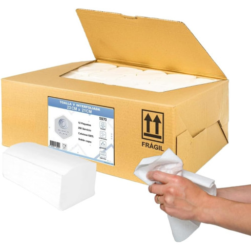 TOALLA V INTERFOLIADA 2 CAPAS PASTA...